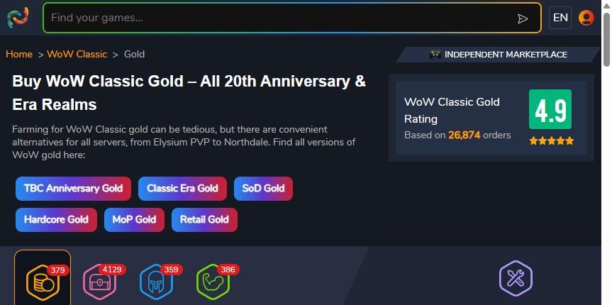 PlayerAuctions WoW Classic Era gold marketplace